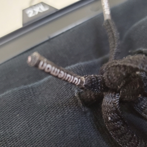 Lululemon Flareleg Pants Drawstring Waist Side Panel Long Legs Big Hip Logo - Picture 10 of 16